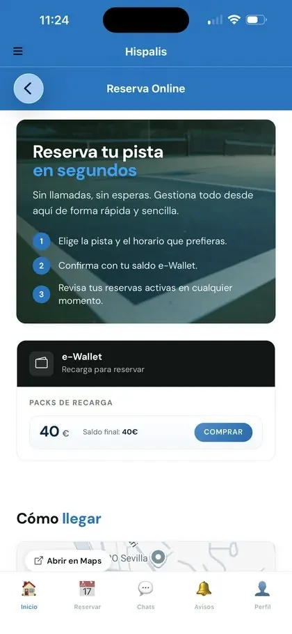 App de reservas de ReservaDeportes