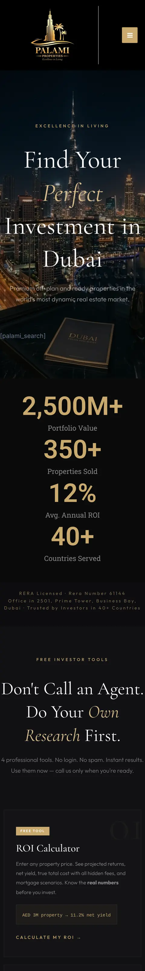 Palami Properties en el móvil